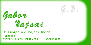 gabor majsai business card